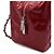 Chanel Rote Mademoiselle Bowling Bag aus Lackleder mit Silberkette - Ansicht 9
