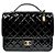Chanel Zaino scolastico in vernice nero