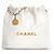 Chanel Interior blanco con detalles en oro chapado en oro