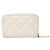 Chanel Tarjetero con cremallera en piel caviar blanco - vista 3