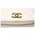 Chanel Tarjetero con cremallera en piel caviar blanco - vista 6