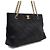 Chanel Vintage gesteppte Schultertasche aus schwarzem Kalbsleder mit Goldkette - Ansicht 3