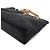 Chanel Vintage gesteppte Schultertasche aus schwarzem Kalbsleder mit Goldkette - Ansicht 8