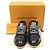 Louis Vuitton Sneakers LV Trainer in vernice nero, argento e giallo Marrone