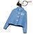 Miu Miu Leather Keychain Trick Keyring in Periwinkle Blue - view 2