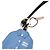 Miu Miu Leather Keychain Trick Keyring in Periwinkle Blue - view 3