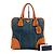 Prada Saffiano-besetzter Denim-Tote-Bag Blau