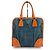 Prada Saffiano-besetzter Denim-Tote-Bag Blau - Ansicht 10