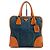 Prada Saffiano-besetzter Denim-Tote-Bag Blau - Ansicht 2