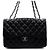 Chanel Borsa a tracolla One Flap con catena argentata Nero - vista 2