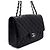 Chanel Borsa a tracolla One Flap con catena argentata Nero - vista 4