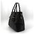 Prada Borsa Tote e Borsa a Spalla in Vitello Daino Nero - vista 4