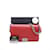 Chanel Boy Caviar Large Silver Chain Schultertasche Rot