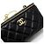 Vanity Chanel Borsa a tracolla e borsa a spalla in pelle di vitello lucida nera con catena CC dorata Nero - vista 11