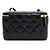 Vanity Chanel Borsa a tracolla e borsa a spalla in pelle di vitello lucida nera con catena CC dorata Nero - vista 5