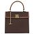 Céline Celine Vintage Macadam Tela e Pelle Marrone