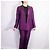 Etro Milano tailleur pantalone viola in shantung di seta Prugna - vista 7