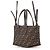 Mini borsa Fendi Roll FF Jacquard Marrone - vista 2