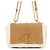 Borsa a tracolla in pelle beige e bianca Christian Dior Bianco