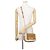 Borsa a tracolla in pelle beige e bianca Christian Dior Bianco - vista 5