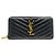 Cartera larga de piel de becerro Saint Laurent Negro
