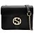 Bolsa de ombro GUCCI com corrente e fivela Interlocking G GG Preto