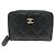 Monedero con cremallera Chanel Caviar Skin Classic Negro