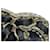 Spilla Chanel oro con strass e pelle D'oro - vista 5