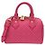 Bolsa de ombro Louis Vuitton Nanogram Speedy Bandoulière 20cm Marrom Rosa