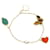 Van Cleef & Arpels Lucky Alhambra Charm Bracelet Brown White Golden Green  - view 2
