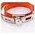 Hermès Bracelet Hermes Kelly Double Tour Argenté Orange  - vue 3