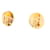 Hermès Boucles d'oreilles Sellier plaquées or Hermes Doré  - vue 2