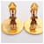 Hermès Boucles d'oreilles Sellier plaquées or Hermes Doré  - vue 5