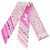 Hermès Hermes Twilly Cheval de Coeur Bandana Scarf Rosa Bianco