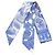 Foulard Hermès Twilly LA DANSE DES AMAZONES Bianco Blu