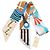 Hermès Hermes Twilly Parade en Fanfare Ribbon Scarf Blu Multicolore Verde