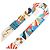 Hermès Hermes Twilly Parade en Fanfare Ribbon Scarf Blu Multicolore Verde - vista 2