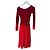 Dior Rotes Strickkleid mit Tüllrock