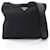 Borsa a tracolla nera con logo Triangle Prada Nero  - vista 1