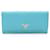 Prada Blue Bi-Fold Long Wallet Blau