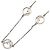Collana F Fendi Argento in Acciaio Inossidabile e Strass