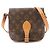 Borsa a tracolla Louis Vuitton Mini Cartouchiere Monogram Marrone Monogramma
