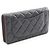 Chanel Matelassé Bi-fold Long Wallet aus schwarzem Lammleder - Ansicht 2