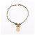 Choker Chanel Ribbon Coin Nero D'oro - vista 3