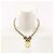 Choker Chanel Ribbon Coin Nero D'oro - vista 6