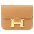 Hermès Carteira dobrável fina Hermes Constance Dourado