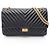 Borsa a tracolla Chanel 2.55 Chevron V-Stitch Double Flap Nero