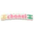 Barrette accessoire cheveux Chanel Coco Mark Métal Plastique Rose Blanc Multicolore