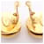 Orecchini Chanel Twist Frame Bianco D'oro  - vista 5