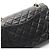 Borsa a Spalla Chanel Matelassé Double Flap Nero - vista 11